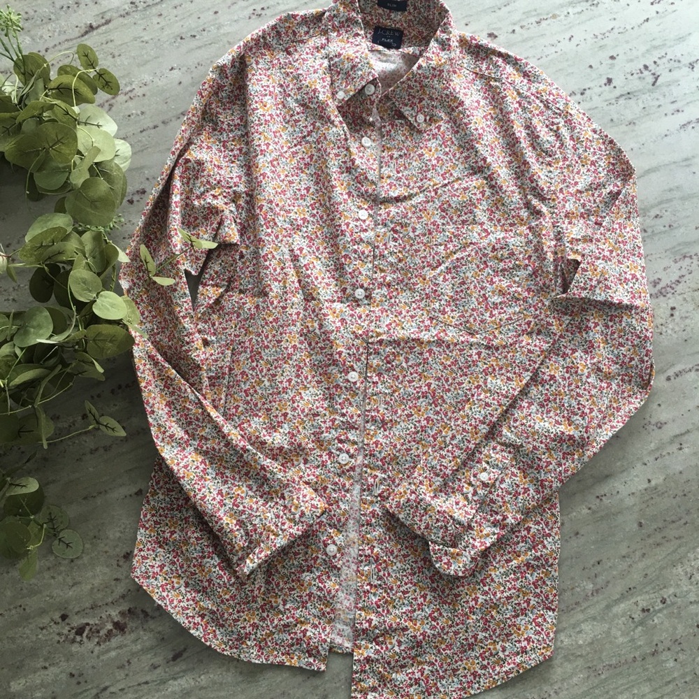 J Crew Men’s slim fit button down shirt M dress